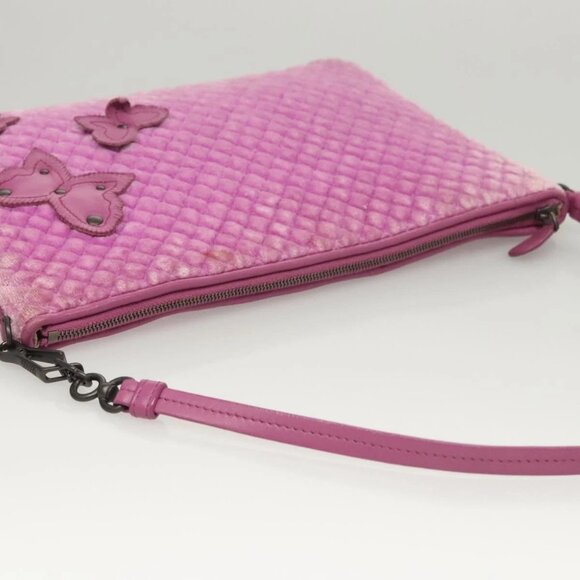 BOTTEGA VENETA Shoulder Bag Velor Purple Auth 120966 - Picture 7 of 16